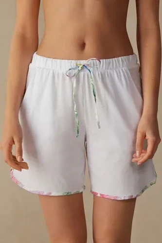 Intimissimi Shorts de Algodón Supima Ultrafresco Summer Garden Mujer Blanco Tamaño M (8038737)