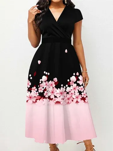 Manzara VESTIDO ELEGANTE NANINE negro y rosa (8064068)