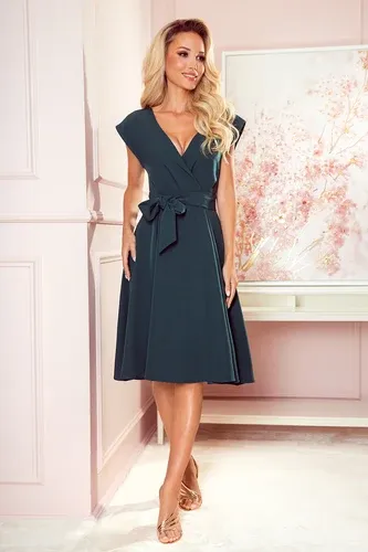 Glara Dress with belt and deep neckline (8939821)