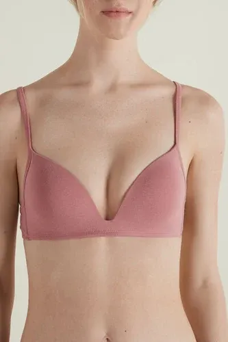 Tezenis Sujetador triángulo London con relleno sin aro de algodón London Mujer Rosa Claro Tamaño 3B (8104096)