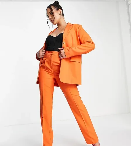 ASOS Tall Pantalones de traje naranjas de corte masculino con cintura elástica de ASOS DESIGN Tall (8124159)