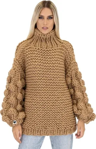 Mums Handmade Bubble Sleeve Sweater - Camel (3840604)