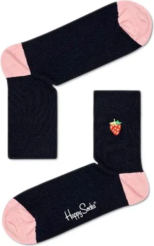 Happy Socks Ribbed Embroidery Strawberry 1/2 Crew Sock (8127924)