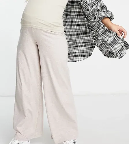 ASOS Maternity Pantalones color avena de pernera ancha de punto de ASOS DESIGN Maternity-Beis neutro (8144460)