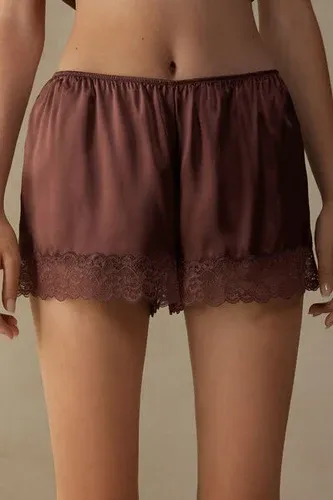 Intimissimi Pantalón corto de Seda Mujer Marrón Tamaño 2 (8146004)