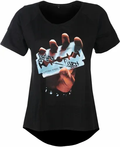 Camiseta para mujer Judas Priest - British Steel Cut Out - ROCK OFF - JPCOT01LB (8152033)