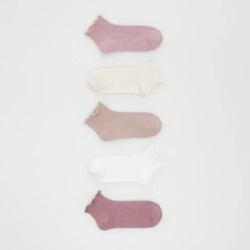 Reserved - Pack de 5 pares de calcetines en mezcla de algodón - Marfil (8148620)