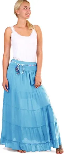 Glara Long ladies maxi skirt elegant belt (8158198)