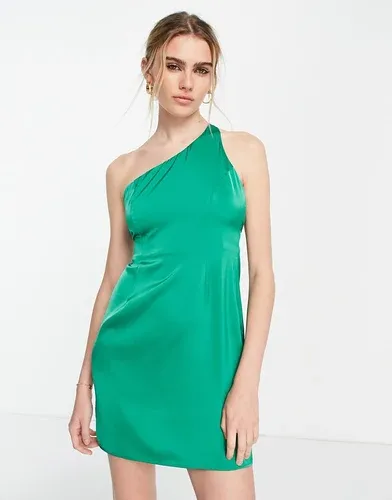 Vestido corto verde con tirante doble en la espalda de satén de Lola May (8159146)