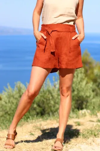 Women's Lotika shorts made of 100% premium quality linen (9079381)