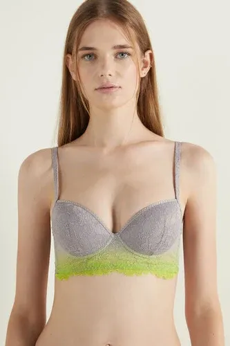 Tezenis Sujetador balconette Wien con relleno ligero y encaje urbano Mujer Verde Tamaño 2E (8171325)