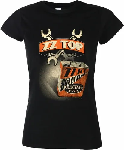 Camiseta ZZ-Top para mujer - High Octane Racing Fuel - Negra - HYBRIS - ER-5-ZZT003-H72-9-BK (8211874)