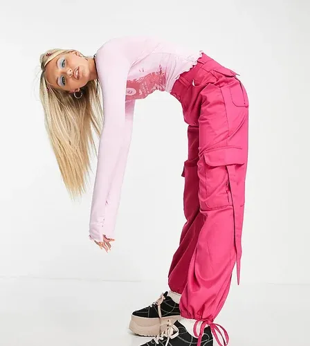Pantalones cargo rosas de corte skater holgado estilo años 2000 de Tammy Girl (8211921)