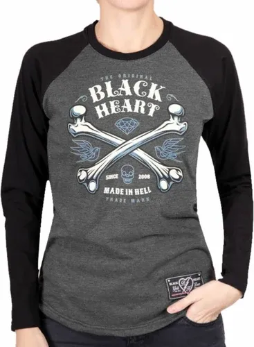 Camiseta mangas largas BLACK HEART para mujer - BONES RG - GRIS - 9556 (8211880)