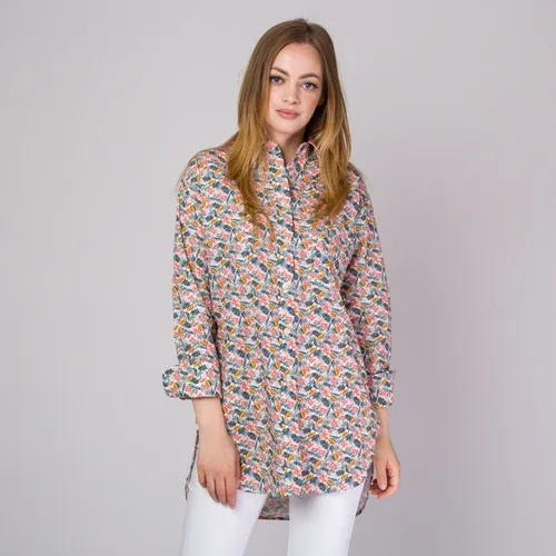 Willsoor Camisa extragrande para mujer de estampado floral de colores 14268 (8171593)