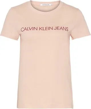 CALVIN KLEIN Institucinal Logo - Camiseta Rosa S (8232917)