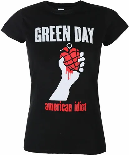 Camiseta GREEN DAY para mujer - AMERICAN IDIOT HEART - NEGRO - PLASTIC HEAD - PHD12450G (8317010)