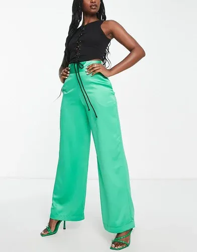Pantalones verde vibrante de pernera ancha de Style Cheat (parte de un conjunto) (8317201)