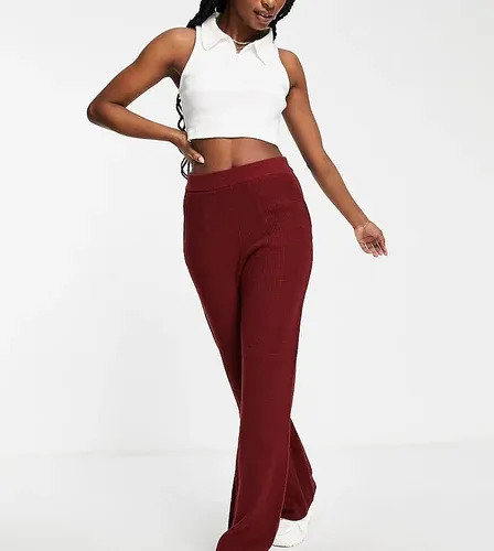 Pantalones de pernera ancha de punto de M Lounge (parte de un conjunto)-Rojo (8389031)