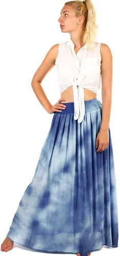Glara Women's long batik maxi skirt (8407215)