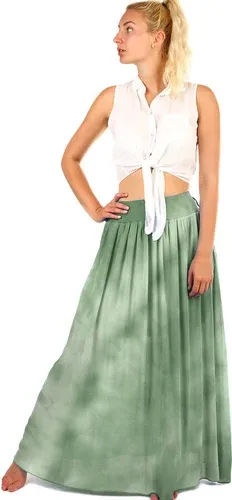 Glara Women's long batik maxi skirt (8407218)
