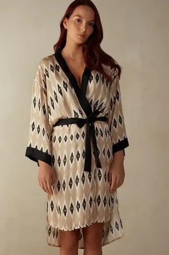 Intimissimi Kimono de Raso de Viscosa Urban Nomad Mujer Natural Tamaño M/L (8433257)