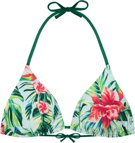 Dedoles Top triangular alegre de bikini Flores tropicales (5111678)
