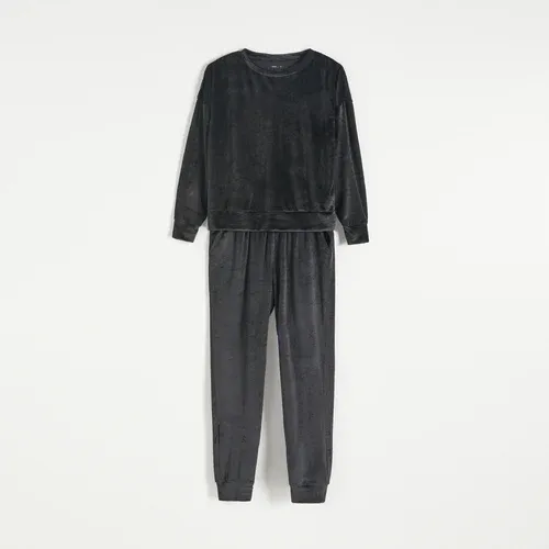 Reserved - Pijama de terciopelo - Negro (8614976)