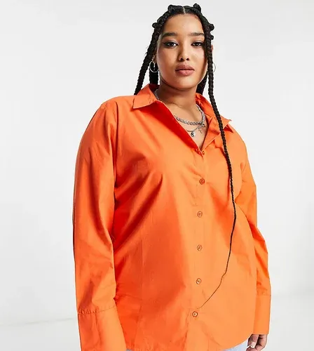 Camisa naranja extragrande de algodón de Extro &amp; Vert Plus (8478857)