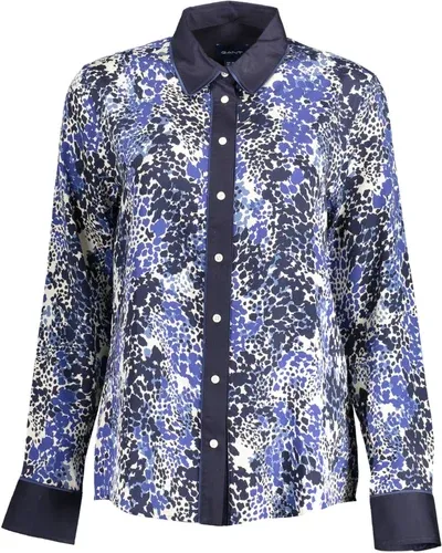 Camisa Manga Larga Mujer Gant Azul (8488701)