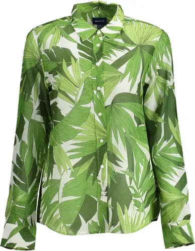 Camisa De Manga Larga De Mujer Gant Verde (8488696)