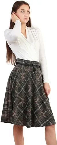 Glara Auntie skirt with checkered pattern (8609059)
