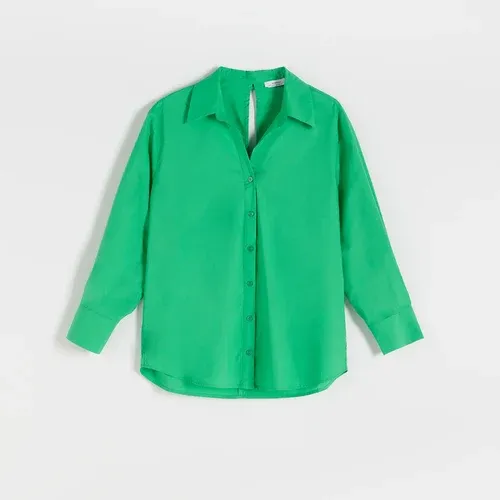 Reserved - Camisa oversize de algodón - Verde (8614518)