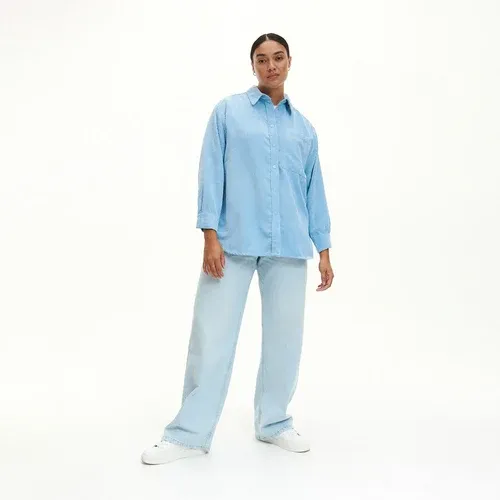 Reserved - Camisa de pana - Azul (8405830)