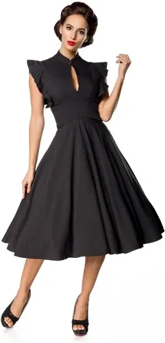 Glara Cotton black evening dress (8928186)