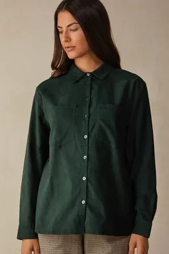 Intimissimi Camisa de Terciopelo Slow and Cozy Mujer Verde Tamaño L (8688578)