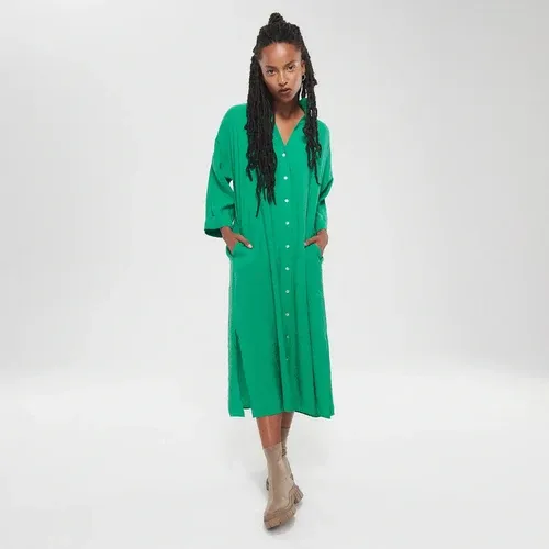Reserved - Vestido en mezcla de modal Tencel - Verde (8343529)