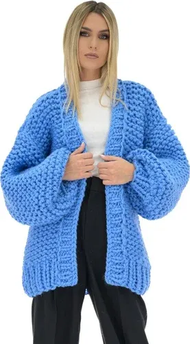 Mums Handmade Classic Chunky Cardigan - Blue (3840656)