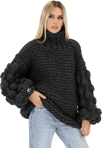 Mums Handmade Bubble Sleeve Sweater - Dark Grey (3840605)