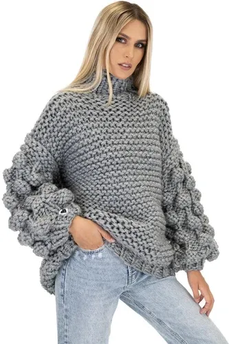 Mums Handmade Bubble Sleeve Sweater - Grey (3840606)