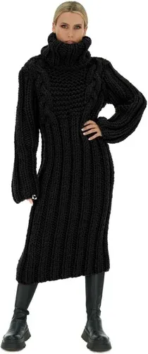 Mums Handmade Cable Midi Sweater Dress - Black (8717527)