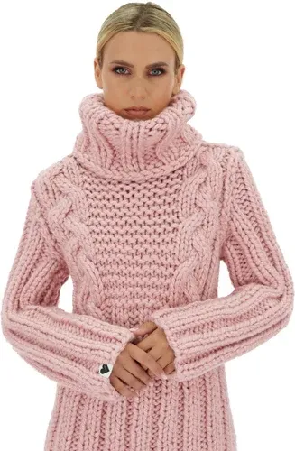 Mums Handmade Cable Midi Sweater Dress - Pink (8717532)