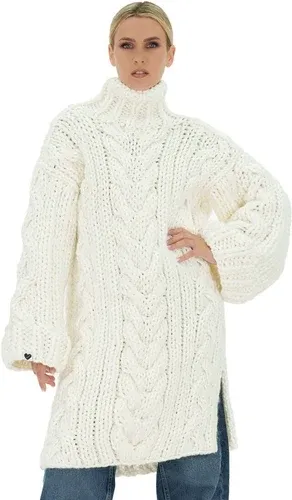 Mums Handmade Cable Sweater Dress - White (8717522)