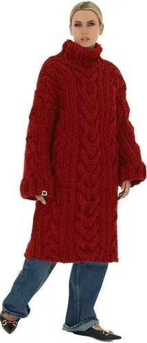 Mums Handmade Cable Sweater Dress - Red (8717524)