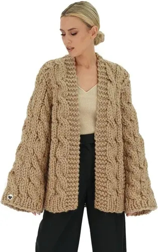 Mums Handmade Cable Knit Cardigan - Beige (8717492)