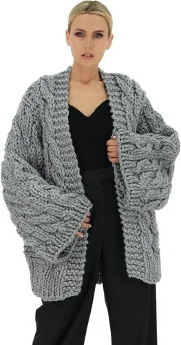 Mums Handmade Cable Knit Cardigan - Grey (8717493)