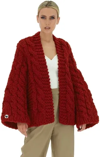 Mums Handmade Cable Knit Cardigan - Red (8717502)