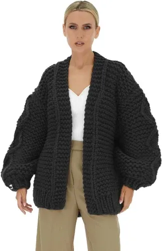 Mums Handmade Loose Classic Cardigan - Dark Grey (8717509)