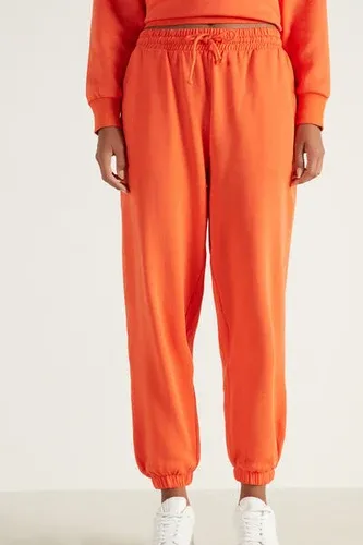 Tezenis Pantalón de Felpa Oversize Básico Mujer Naranja Tamaño L (8717605)