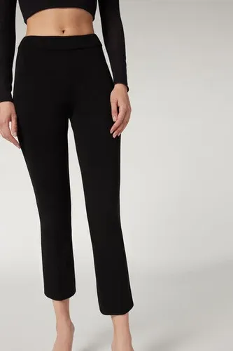 Calzedonia Leggings Cropped Flare Mujer Negro Tamaño L (6582369)